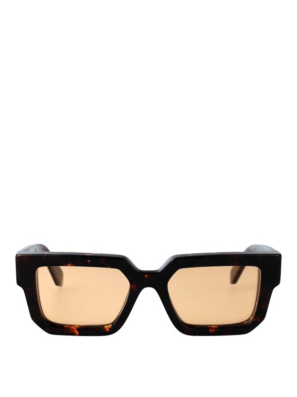 OFF-WHITE: Lunettes de soleil - Lunettes De Soleil - Marron