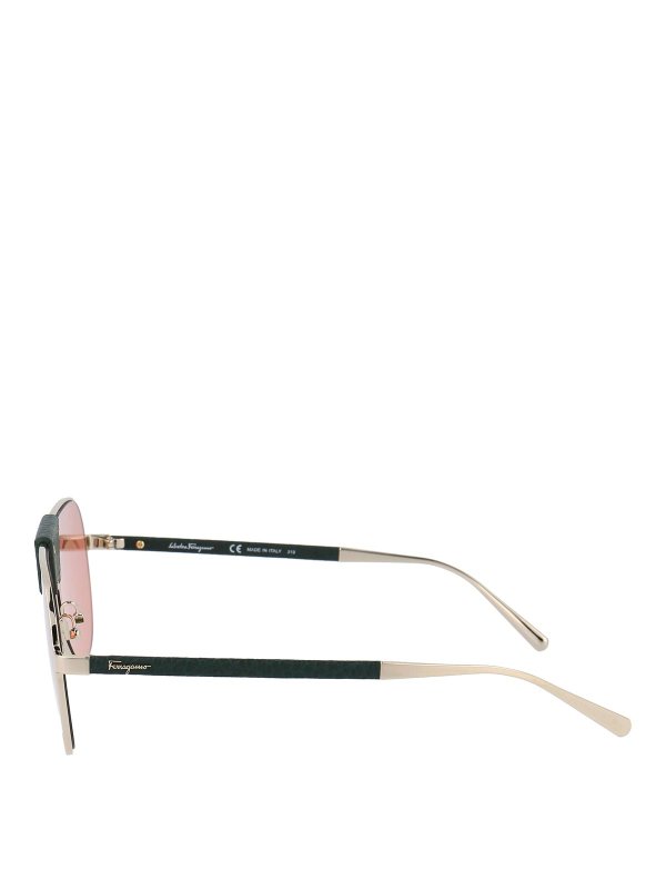 Ferragamo Sunglasses - Gold - Women | SF220SL754 | thebs.com