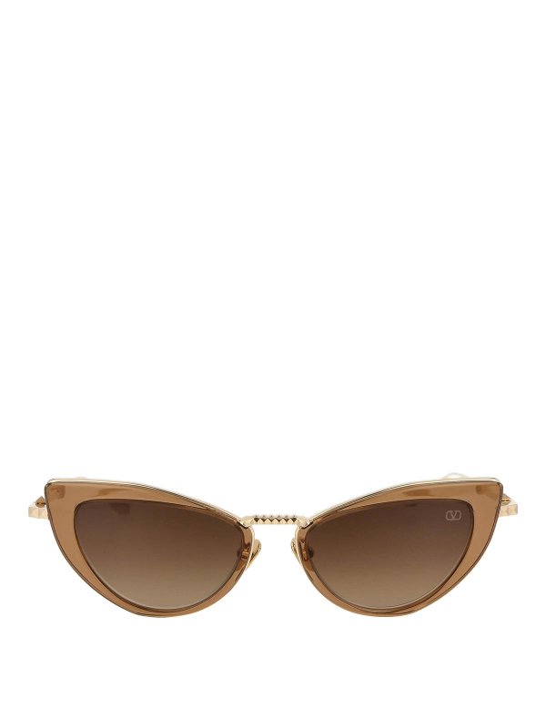 VALENTINO GARAVANI: Sonnenbrillen - Sonnenbrille - Gold