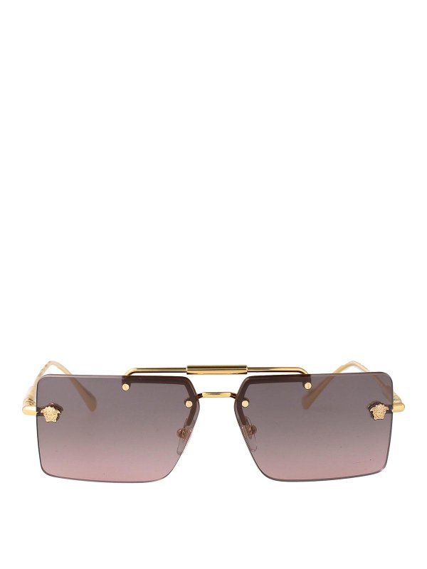 VERSACE: Lunettes de soleil - Lunettes De Soleil - Or