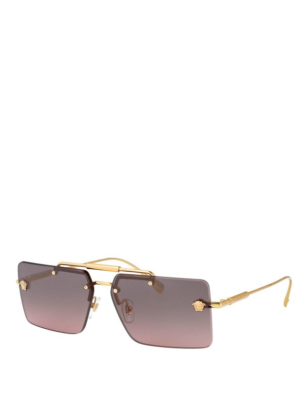 VERSACE: Lunettes de soleil online - Lunettes De Soleil - Or