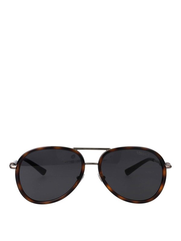 VERSACE: サングラス - サングラス - ブラウン