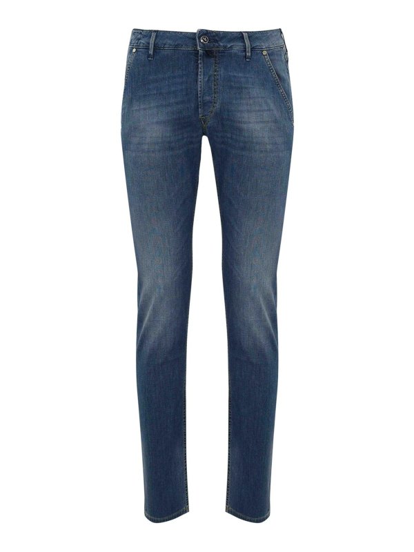 HANDPICKED: Bootcut - Bootcut Jeans - Jeansblau