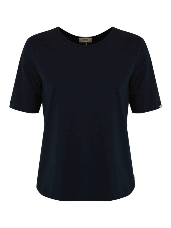 HERNO: t-shirts - Jersey Slit T-Shirt