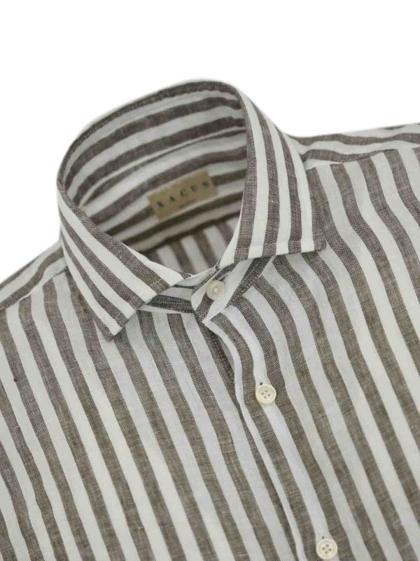The Best Shops XACUS: shirts - Striped Linen Shirt