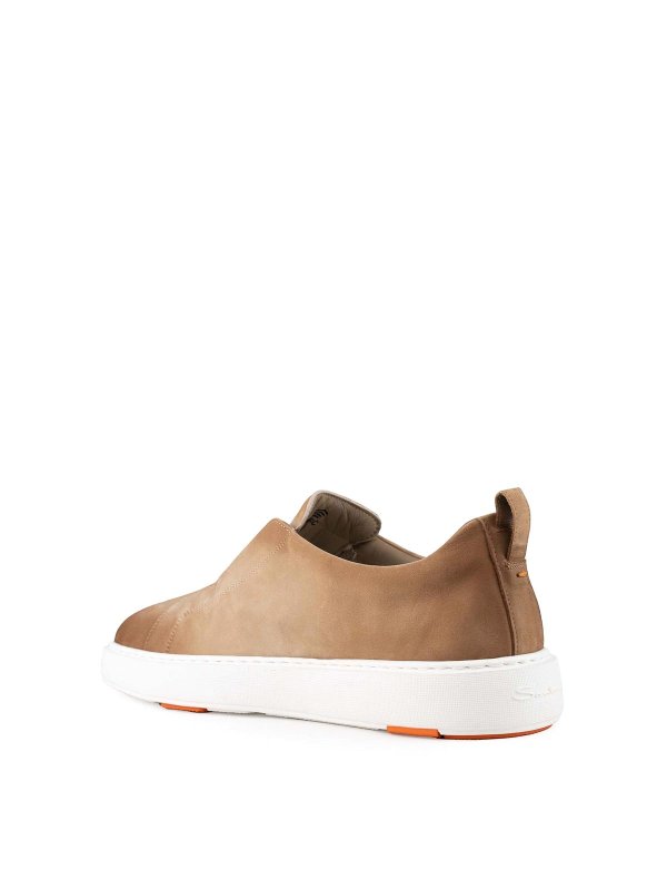SANTONI: trainers online - Victory-Fehu59 Laceless Sneakers In Leather