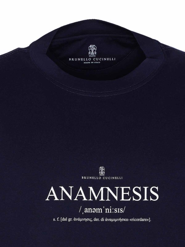 Anamnesis Logo T-Shirt shop online: BRUNELLO CUCINELLI