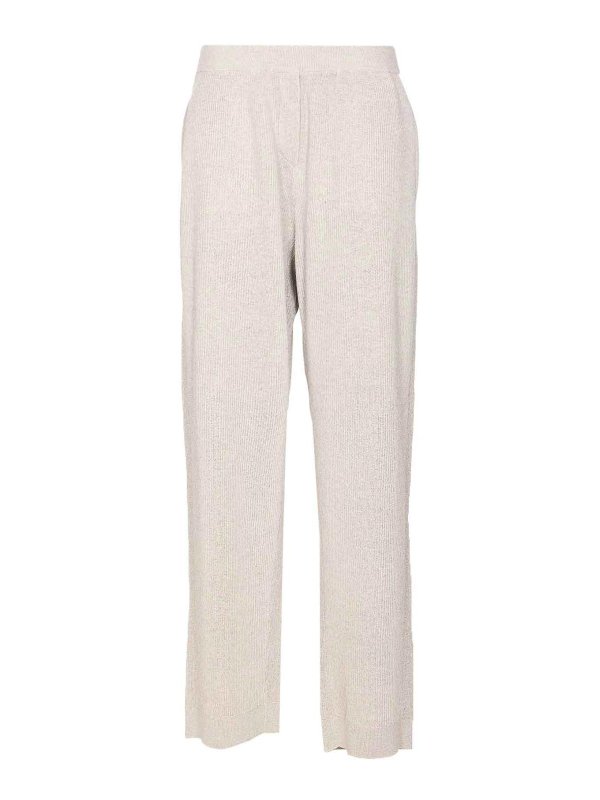 BRUNELLO CUCINELLI: casual trousers - Vanise Sparkling Knitted Trousers