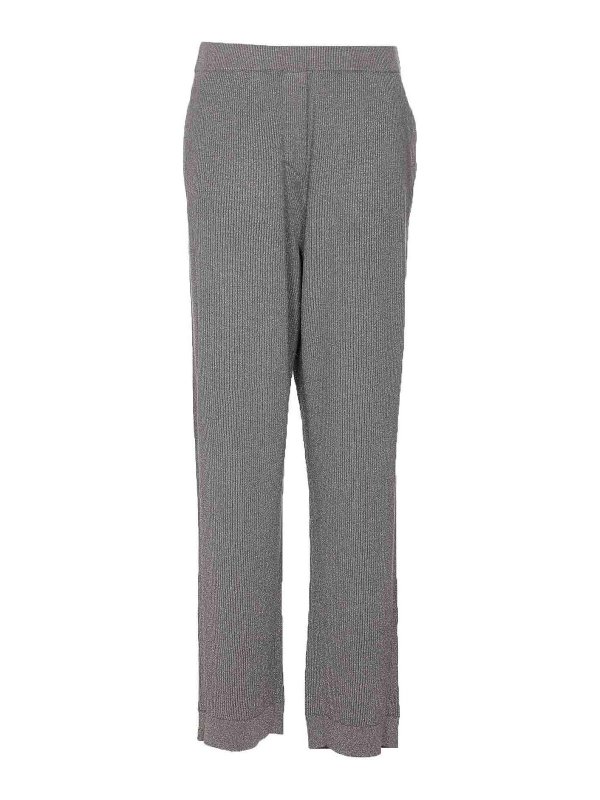 BRUNELLO CUCINELLI: casual trousers - Vanise Sparkling Knitted Trousers