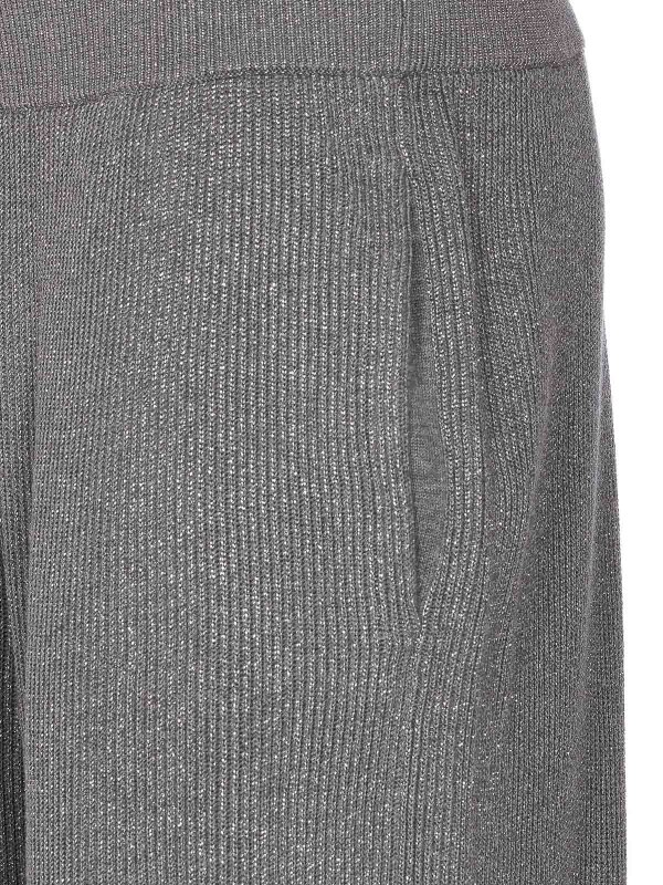 The Best Shops BRUNELLO CUCINELLI: casual trousers - Vanise Sparkling Knitted Trousers