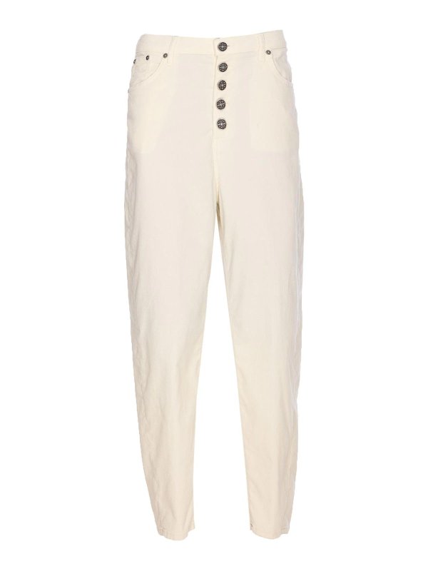 DONDUP: Jeans évasés - Jean Bootcut - Blanc