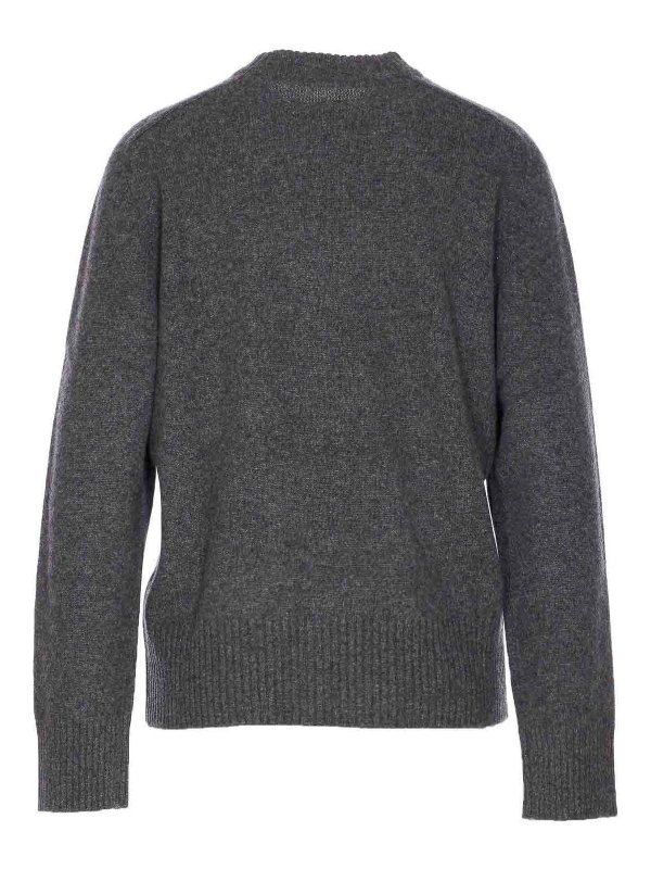 LOULOU STUDIO: Strickpullover mit Rundhalsausschnitt online - Rundhalspullover - Grau