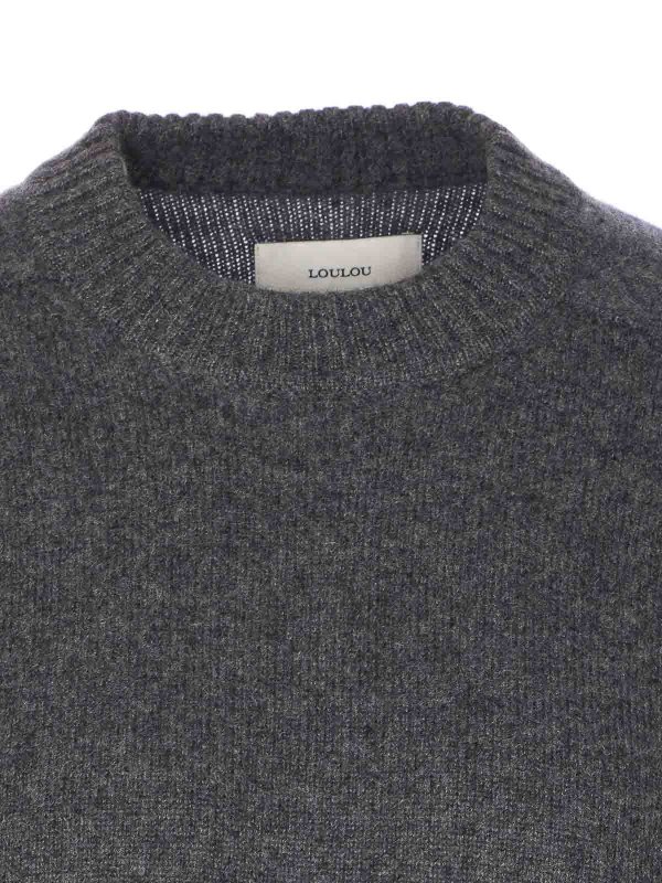 Rundhalspullover - Grau shop online: LOULOU STUDIO