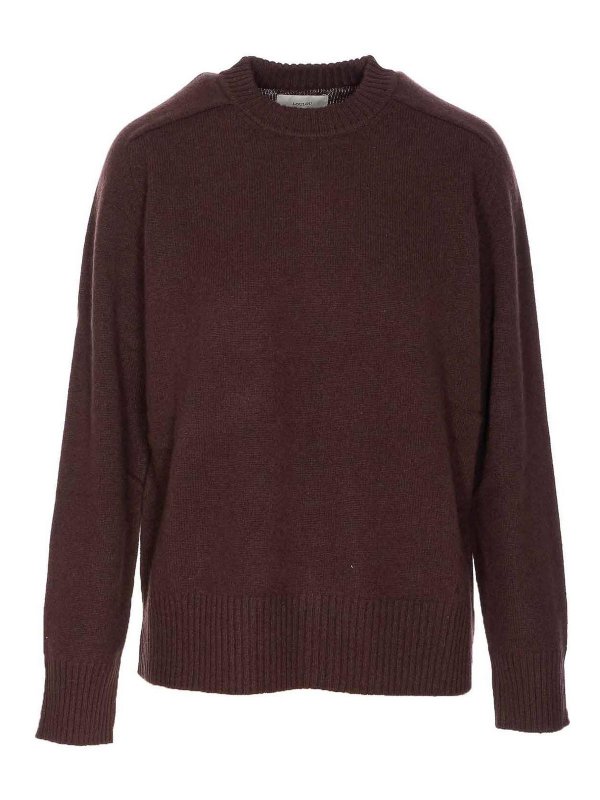 LOULOU STUDIO: Pull col rond - Pull Col Rond - Marron