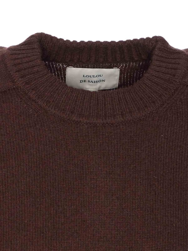 Pull Col Rond - Marron shop online: LOULOU STUDIO