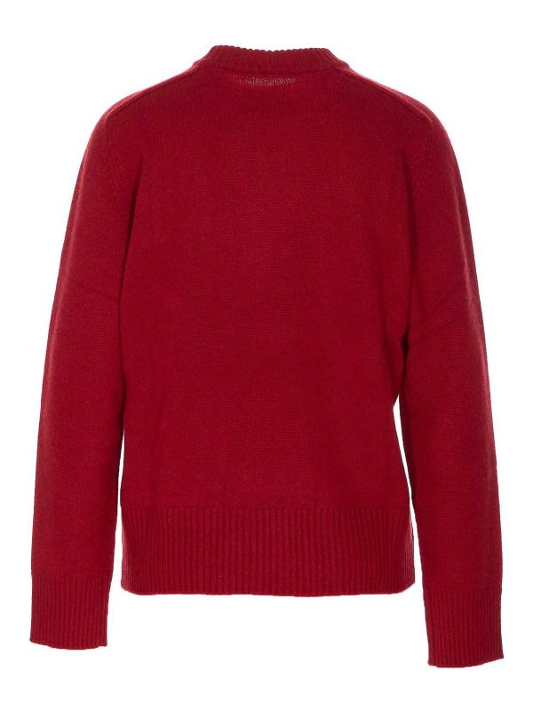 LOULOU STUDIO: Strickpullover mit Rundhalsausschnitt online - Rundhalspullover - Rot