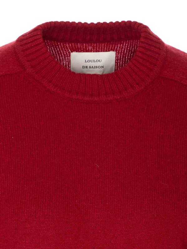 Rundhalspullover - Rot shop online: LOULOU STUDIO