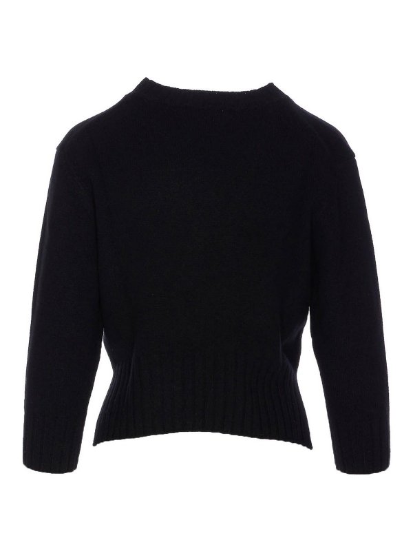 LOULOU STUDIO: クルーネック online - クルーネック - 黒