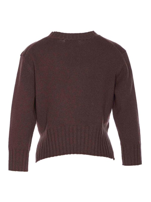 LOULOU STUDIO: Pull col rond online - Pull Col Rond - Marron