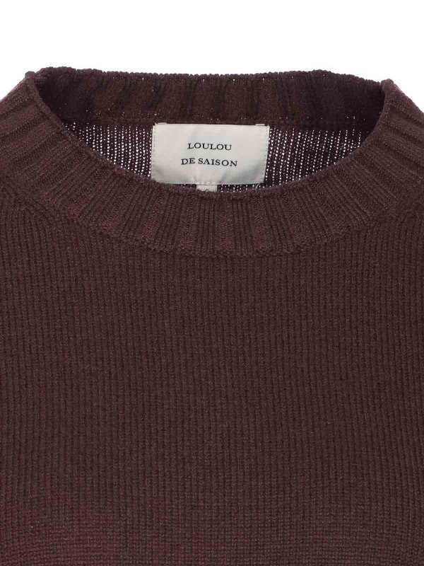 Pull Col Rond - Marron shop online: LOULOU STUDIO