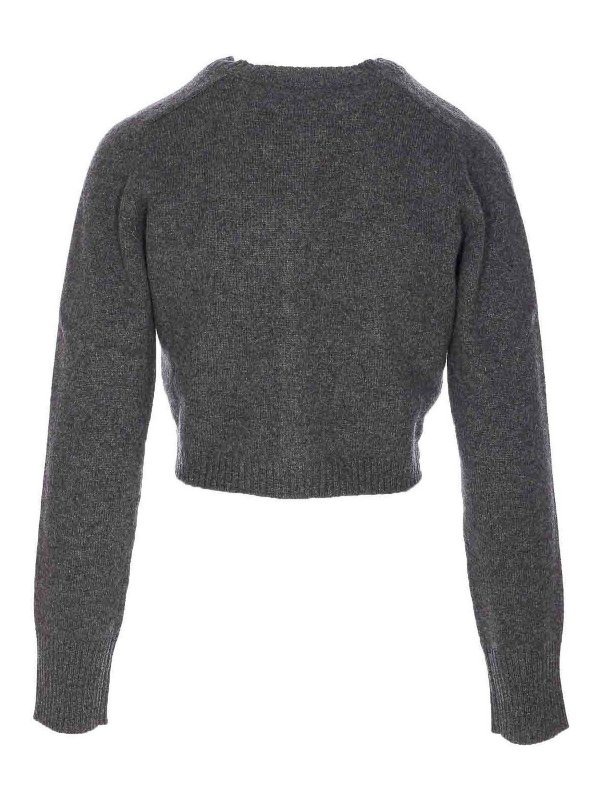 LOULOU STUDIO: cardigans online - Anthracite Grey Zephir Cardigan