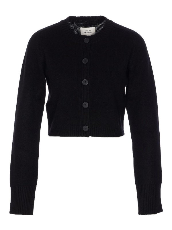 LOULOU STUDIO: cardigans - Black Zephir Cardigan