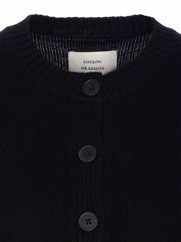 Black Zephir Cardigan shop online: LOULOU STUDIO