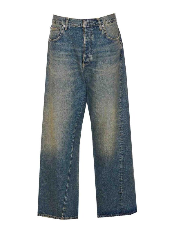 SUNFLOWER: bootcut jeans - Dirty Blue Wide Twist Jeans