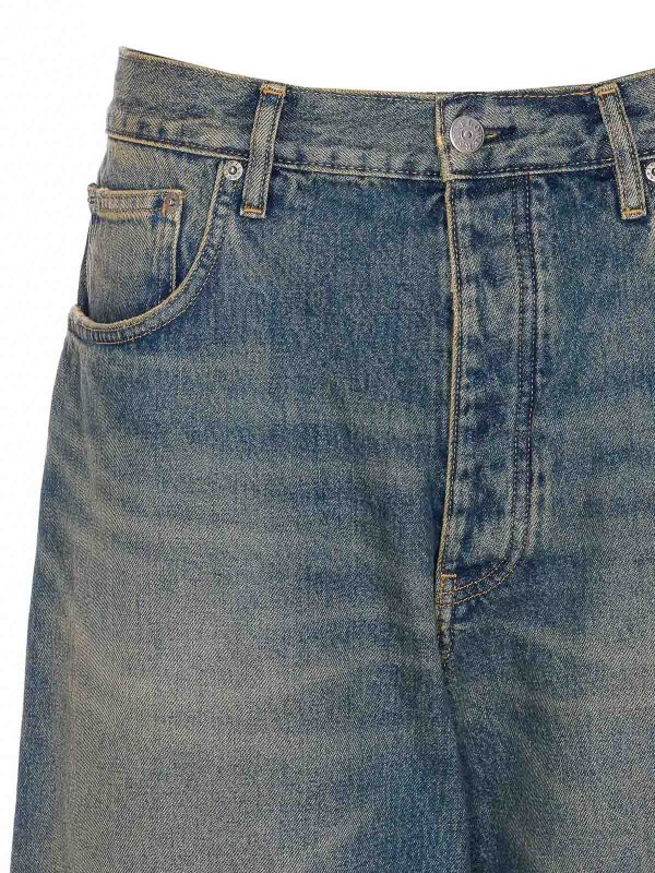 Dirty Blue Wide Twist Jeans shop online: SUNFLOWER