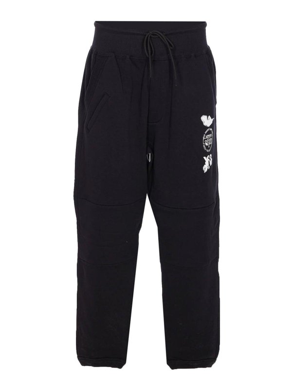 Y-3: Pantalons de survêtement  - Pantalons De Sport - Noir