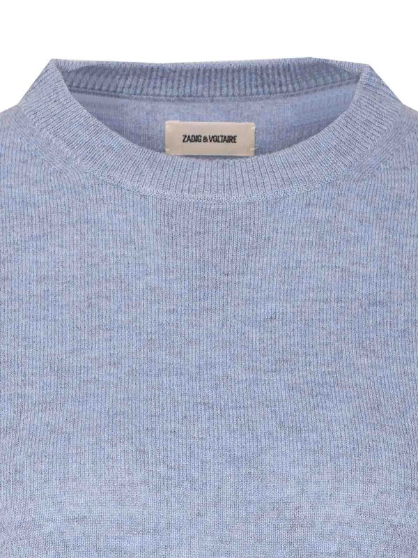 クルーネック - ブルー shop online: ZADIG&VOLTAIRE