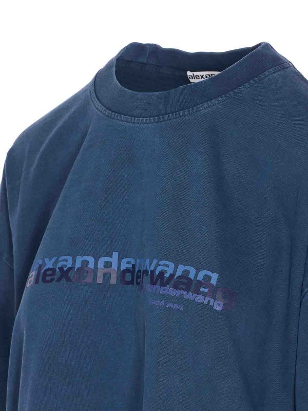 The Best Shops ALEXANDER WANG: t-shirt - T-shirt blu lavata