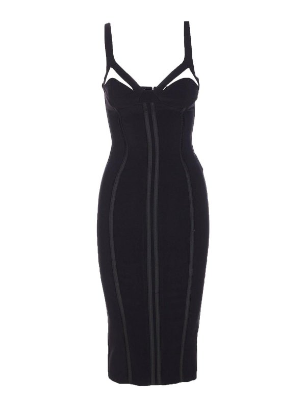 ELISABETTA FRANCHI: knee length dresses - Logo Dress