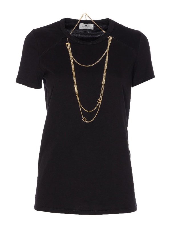 ELISABETTA FRANCHI: Tシャツ - Tシャツ - 黒