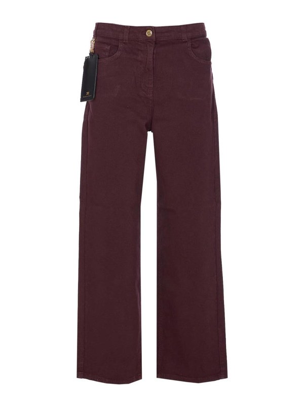 ELISABETTA FRANCHI: ブーツカットジーンズ - ブーツカットジーンズ - ブルー