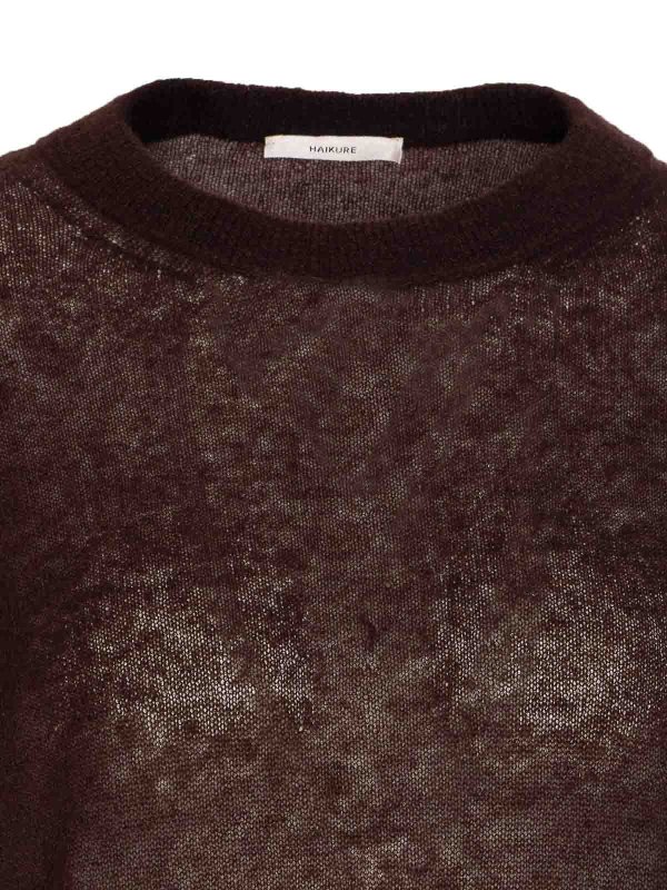 クルーネック - ブラウン shop online: HAIKURE