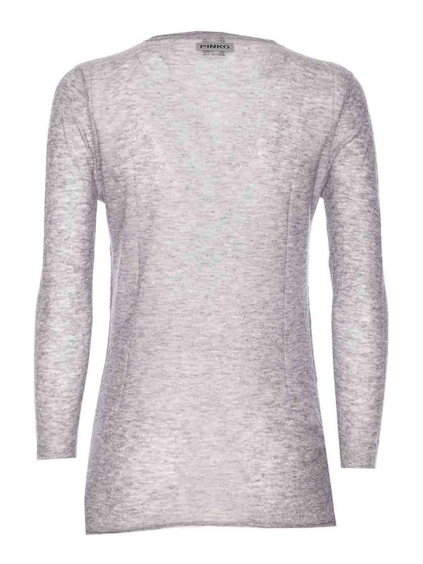 Pinko: Strickpullover mit Rundhalsausschnitt online - Rundhalspullover - Grau