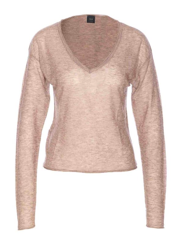 Pinko: Pull col rond - Pull Col Rond - Beige