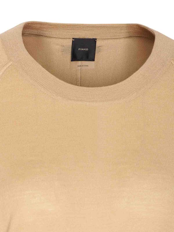 クルーネック - ベージュ shop online: Pinko