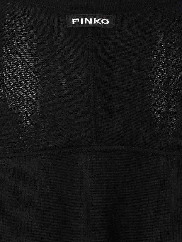 The Best Shops Pinko: Strickpullover mit Rundhalsausschnitt - Rundhalspullover - Schwarz