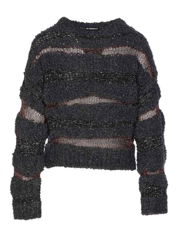 Pinko: Strickpullover mit Rundhalsausschnitt online - Rundhalspullover - Grau