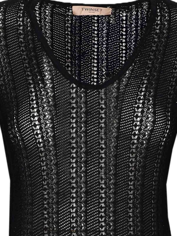 膝丈ドレス - 黒 shop online: TWINSET