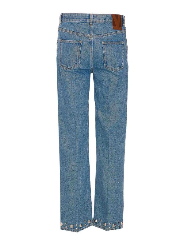 VALENTINO GARAVANI: bootcut jeans online - Cabochons Denim Pants