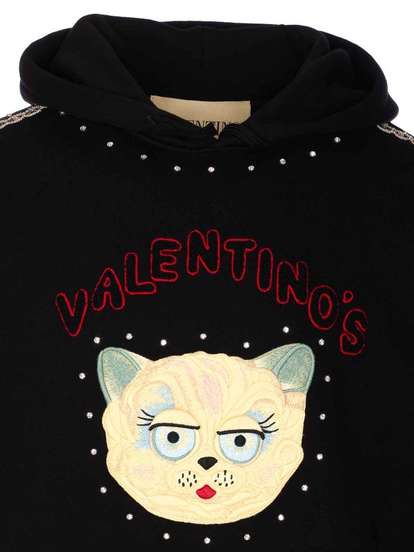Le Chat De La Maison Patch Hoodie shop online: VALENTINO GARAVANI
