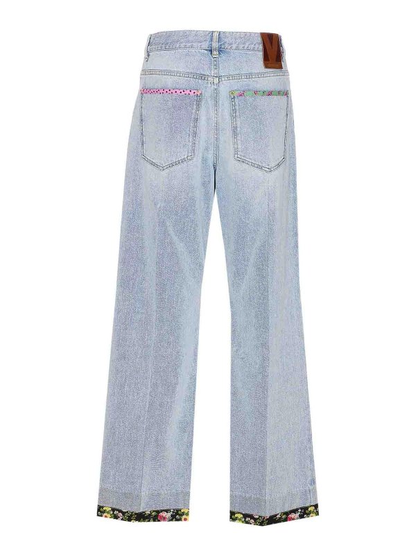 VALENTINO GARAVANI: bootcut jeans online - Embroidered Denim Pants