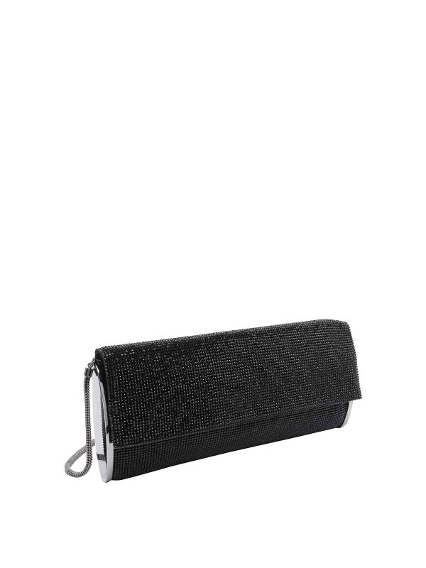BENEDETTA BRUZZICHES: cross body bags online - Black Kate Crystal Crossbody Bag