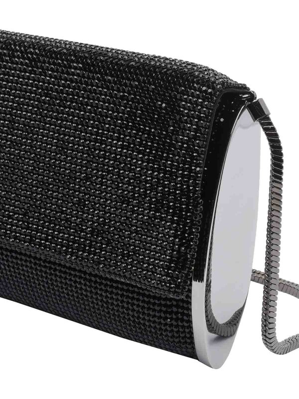 Black Kate Crystal Crossbody Bag shop online: BENEDETTA BRUZZICHES