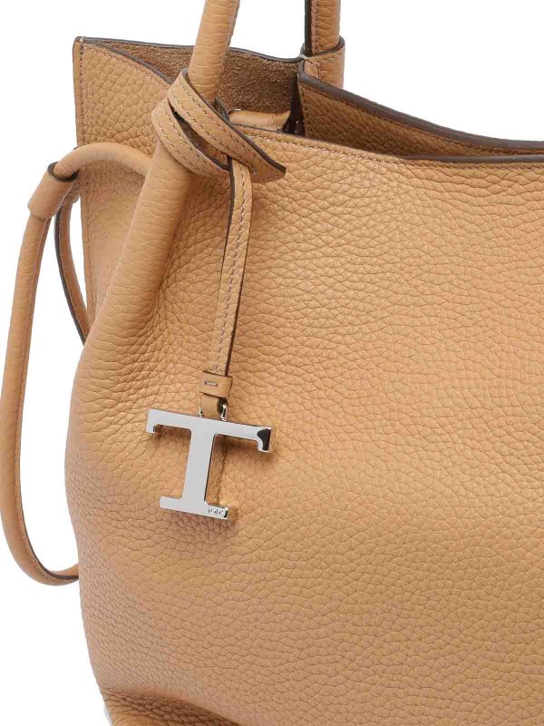 Borsa a secchio in pelle media shop online: TOD