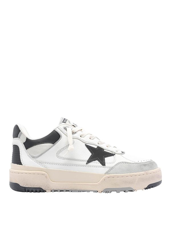 GOLDEN GOOSE: trainers - White And Blak Forty2 Sneakers