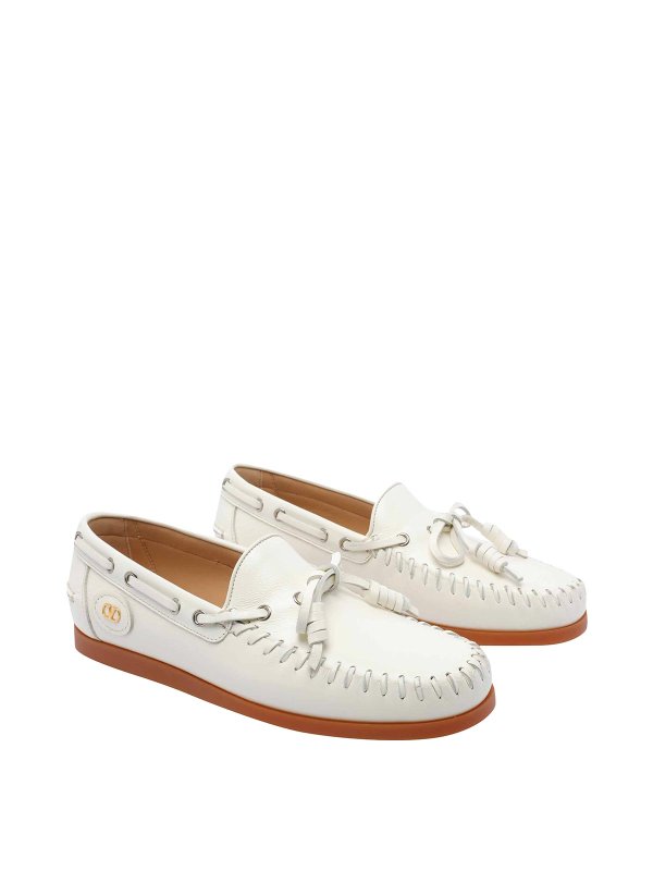 VALENTINO GARAVANI: Mocassins & Chaussures bateau online - Mocassins - Blanc